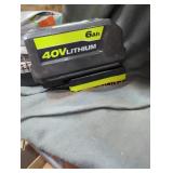 Ryobi 40v 6 ah battery and charger