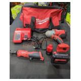 Milwaukee M18 1/2" Impact Wrench + M12 3/8"