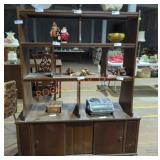 Vintage Mid-Century Modern double sided Shelving
