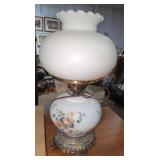 Vintage Floral Hurricane Style Lamp