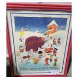 Framed 1947 lithographs everybody loves bumble