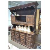 Vintage Wood China Hutch