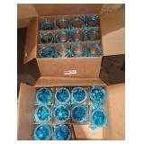 Mini Mason Jars with Blue Bandana Trim