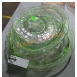 Cameo Uranium/Vaseline Depression Glass