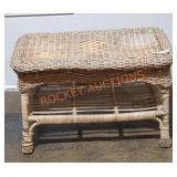 wicker footstool