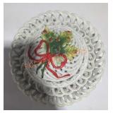 Christmas candy dish capodimonte