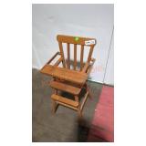 Wooden baby doll high chair