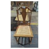 3 wicker seat chairs