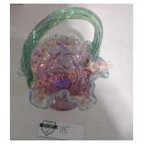 Fenton Strawberry Ruffled Edge Basket