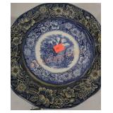 Liberty blue historic colonial scenes blue and