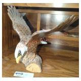 Painted Wood Eagle Statue
