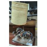 Vintage Clydesdale Horse Lamp
