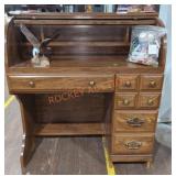 Vintage Wood Secretary Desk