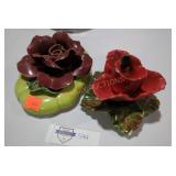 Two porcelain Flower decor