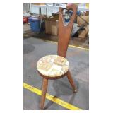 Three Legged Padded Stool