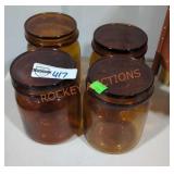 Amber storage jars