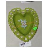 Westmoreland Green Satin Heart Dish