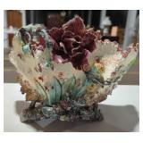 Ornate Floral Pottery Vase