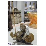 Vintage Chinese Mudman Glazed Fisherman