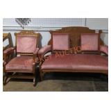 Vintage East lake style sattee and rocker