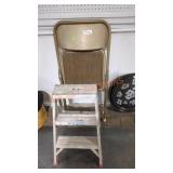 3 step ladder and folding chair