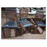 Four Vintage Folding Dining Chairs