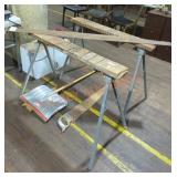 Vintage Sawhorses with vintage Saw