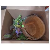 Faux Flowers & Baskets Box Lot