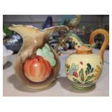 Vintage Enesco Pitcher & Handmade Pitcher