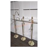Misc. Brass pole lamp lot