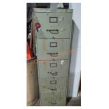 5 Drawer Green Columbia Filing Cabinet