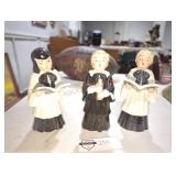 Vintage Ucagco Japan Bisque Trio of Carolers