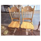 Vintage Carved Wood Dining Chairs