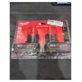 2 Milwaukee M12 3 ah batteries