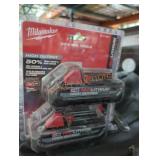 2 Milwaukee M18 3 ah batteries