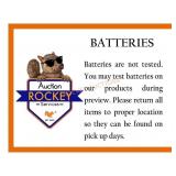 INFORMATION ONLY - BATTERY INFORMATION