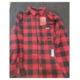 Milwaukee Flannel Shirt, XL Red/Black
