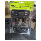 2 Ryobi 18v 4 ah batteries