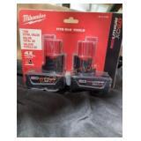 2 Milwaukee M12 6 ah batteries