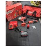 Milwaukee M18 1/2" Impact Wrench + 3/8" Ratchet