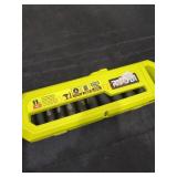Ryobi 11pc 1/2" Deep Socket Set