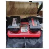 Milwaukee M18 dual 3 ah batteries and charger