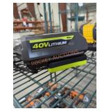 Ryobi 40v 4 ah battery and charger