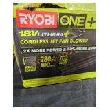 Ryobi 18v cordless jet fan blower