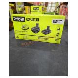 Ryobi 18v 2 ah and 4 ah lithium starter kit