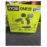 Ryobi 18v 3/8" drill/driver kit with accessories