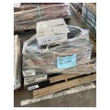 Microwave, interlocking wall tile, Light Fixture