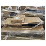 Industrial Shelving, radiant cooktop, door