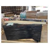 Vanity with top, bifold door, LED strip light