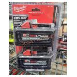 2 Milwaukee M18 6 ah batteries